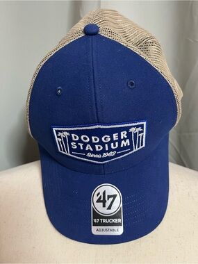 Dodger Stadium '47 Trucker Cap in Royal Blue & Tan